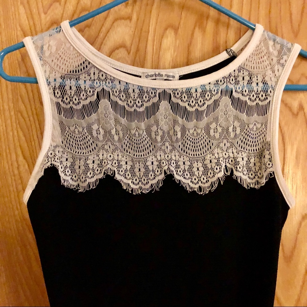 Little Black and White Lace Dress